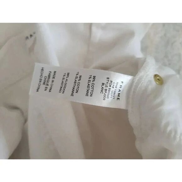Frame belted pleated pegged white jeans 30 - Picture 8 of 9